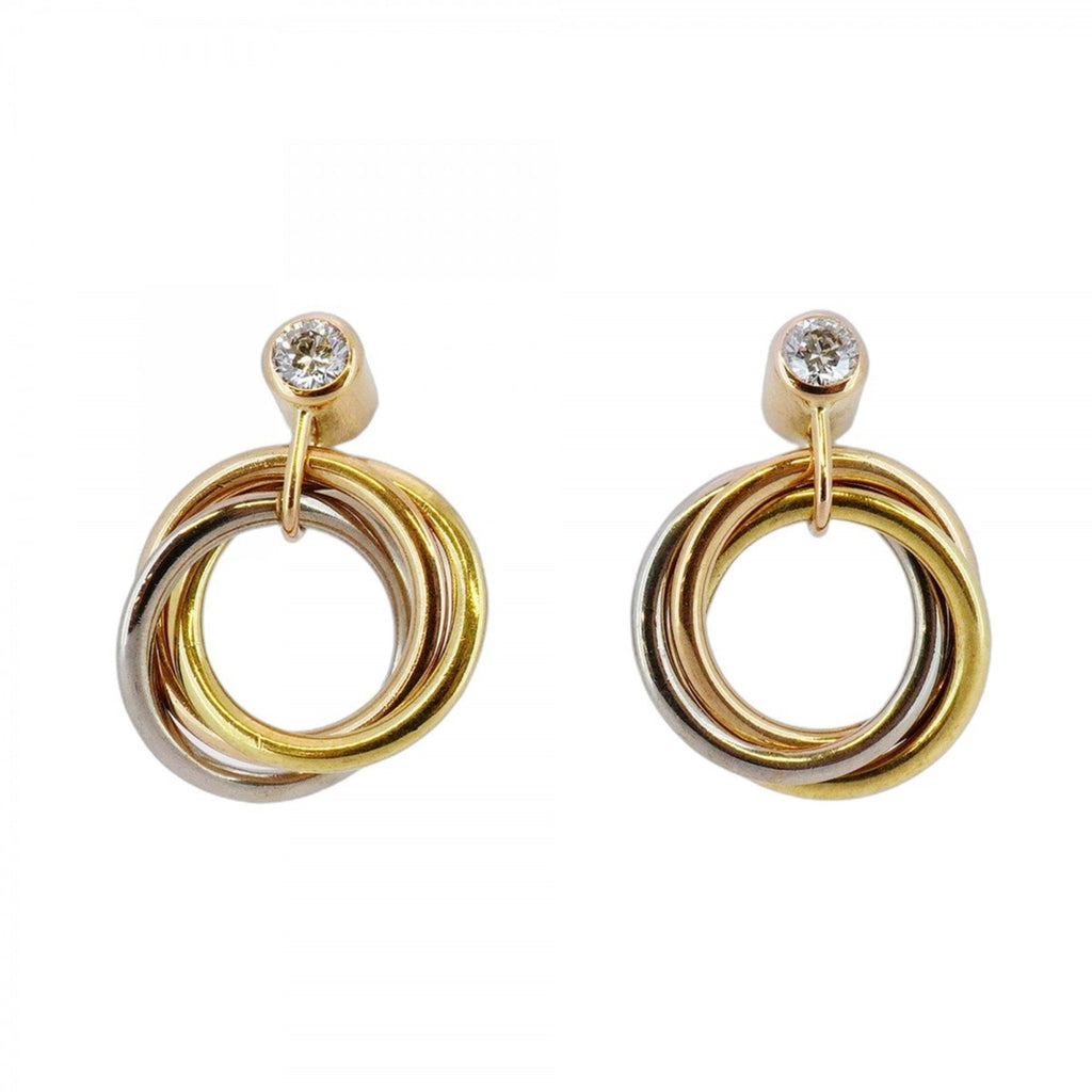 Trinity Earrings 18K Tricolor Gold
