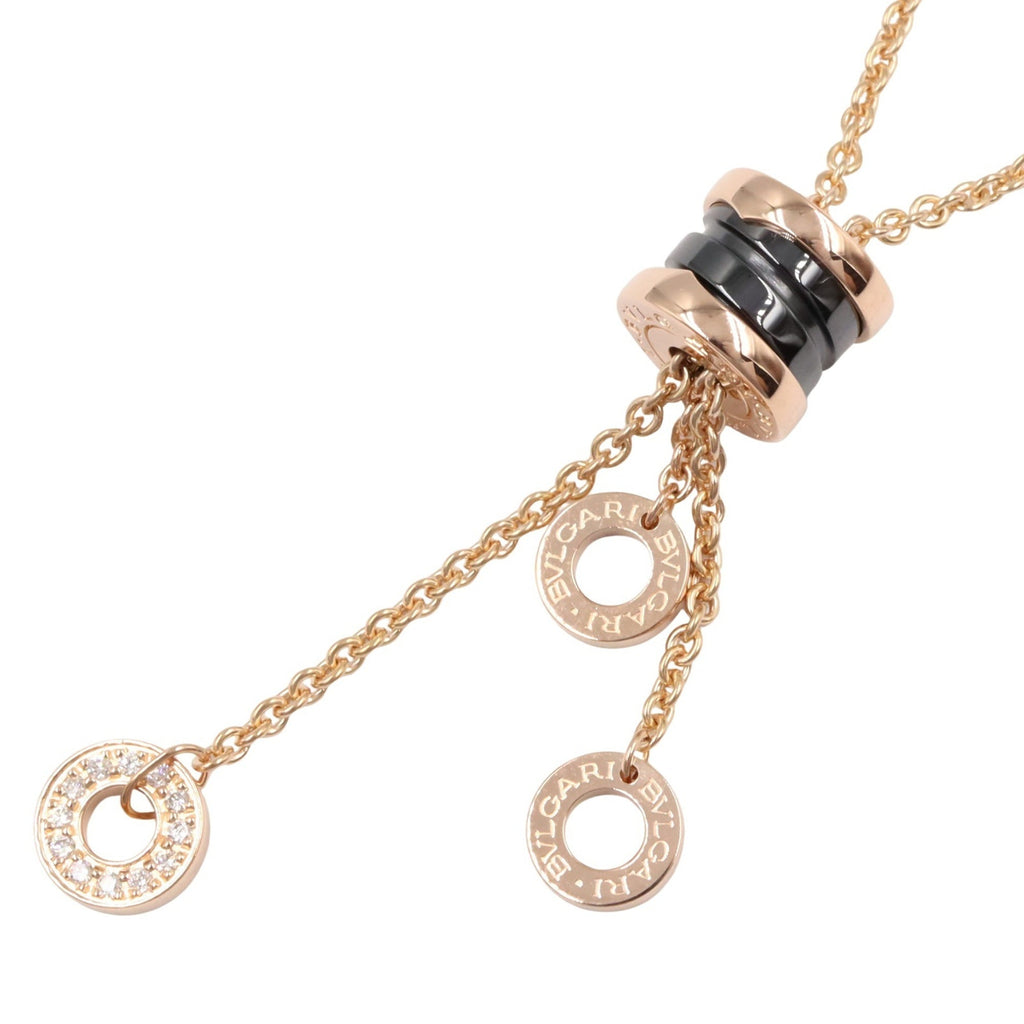 B.Zero1 Pendant Necklace Ceramic and 18K Rose Gold with Diamond