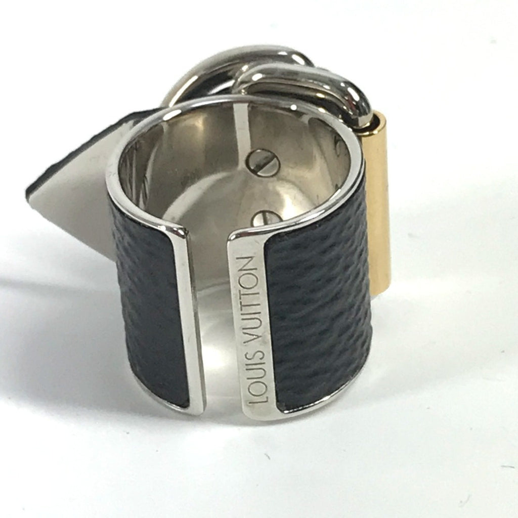 Ring Leather And Metal Black