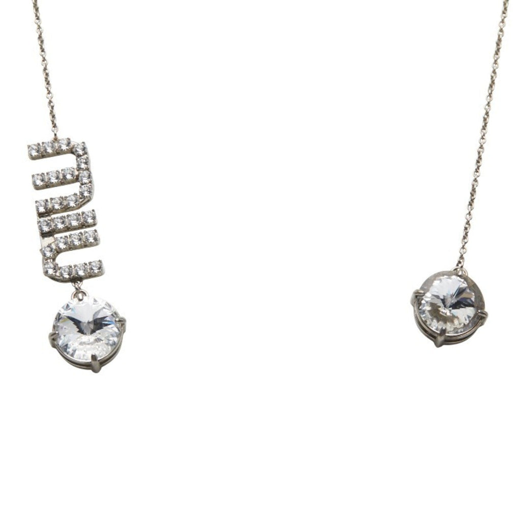 Pendant Necklace Silver With Rhinestone