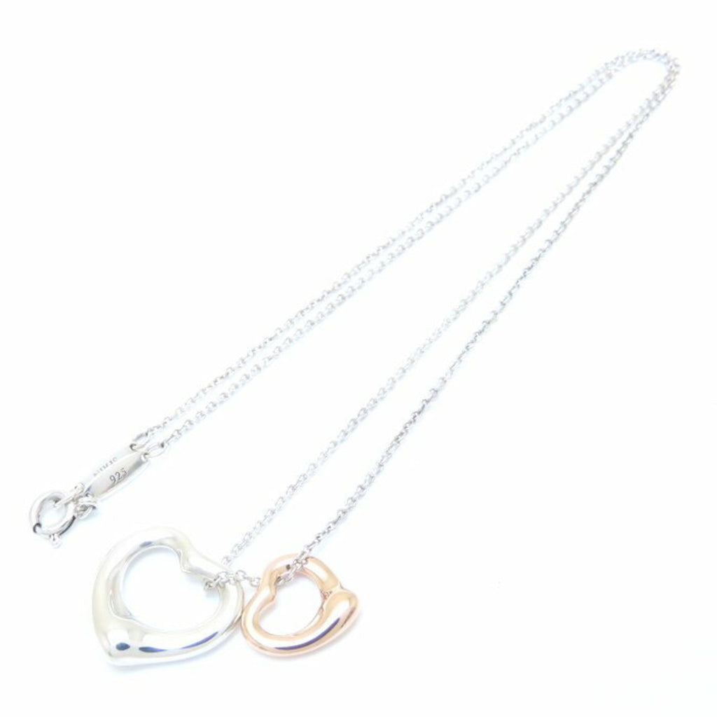 Elsa Peretti Pendant Necklace Sterling Silver with 18K Rose Gold 14.3mm