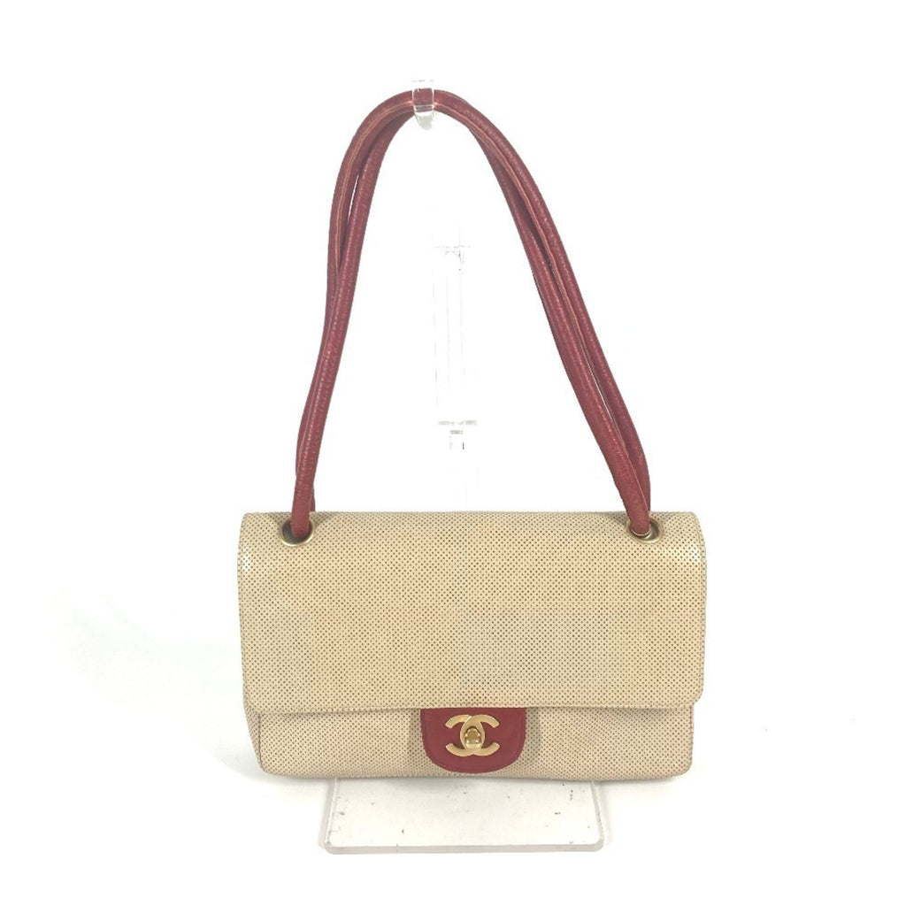 Vintage CC Flap Shoulder Bag Perforated Leather Medium