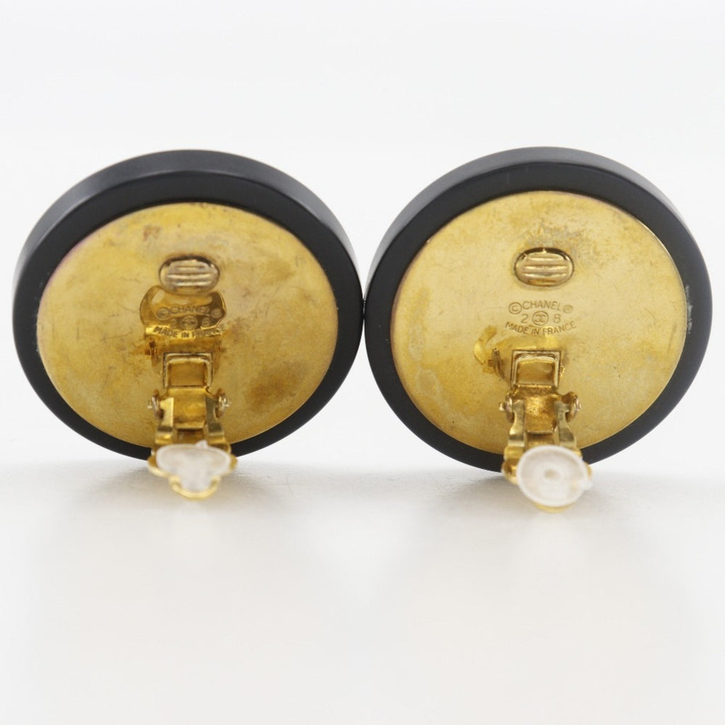 CC Logo Clip-On Earrings Metal Gold-Tone Metal