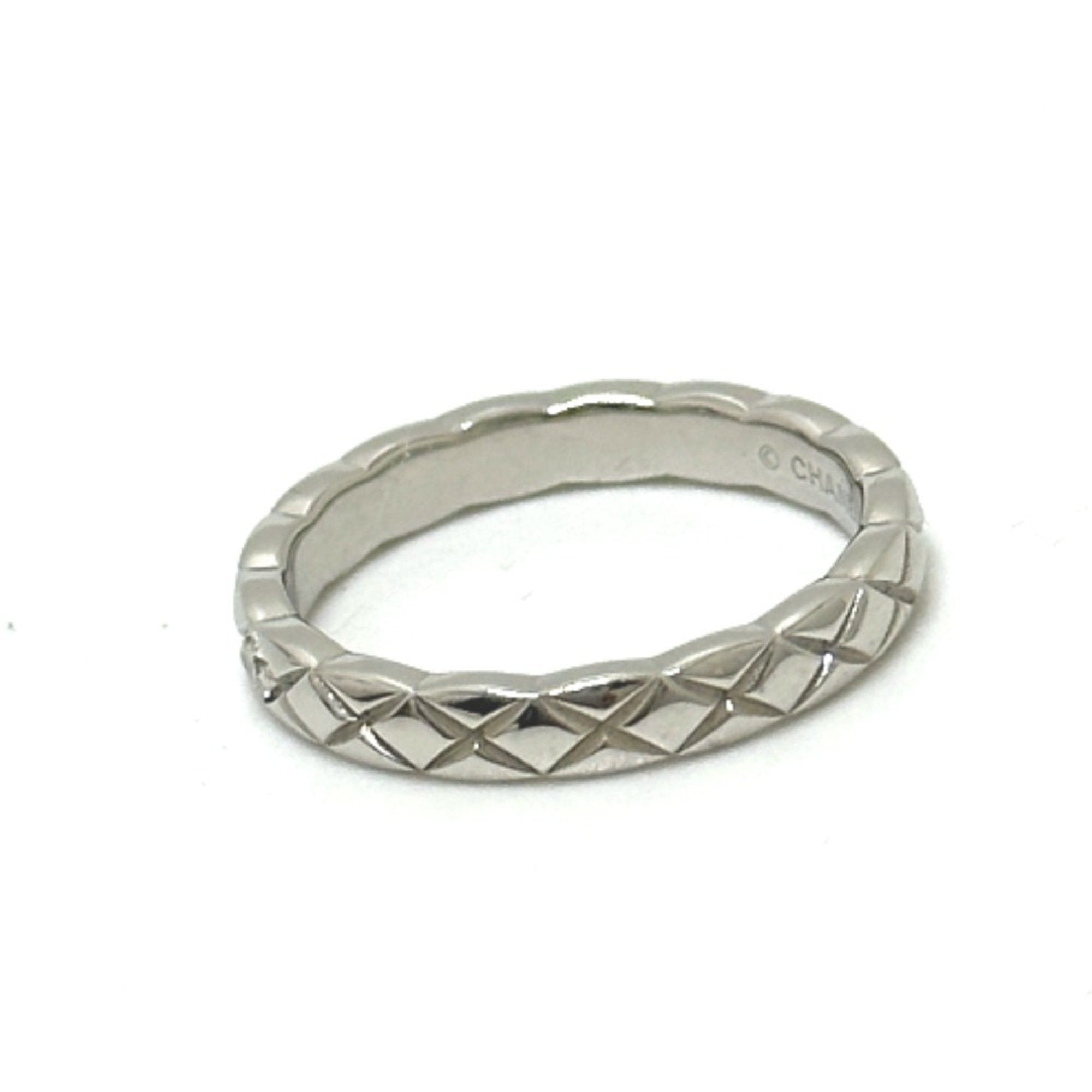 Coco Crush Band Ring 18K White Gold With 5 Diamonds