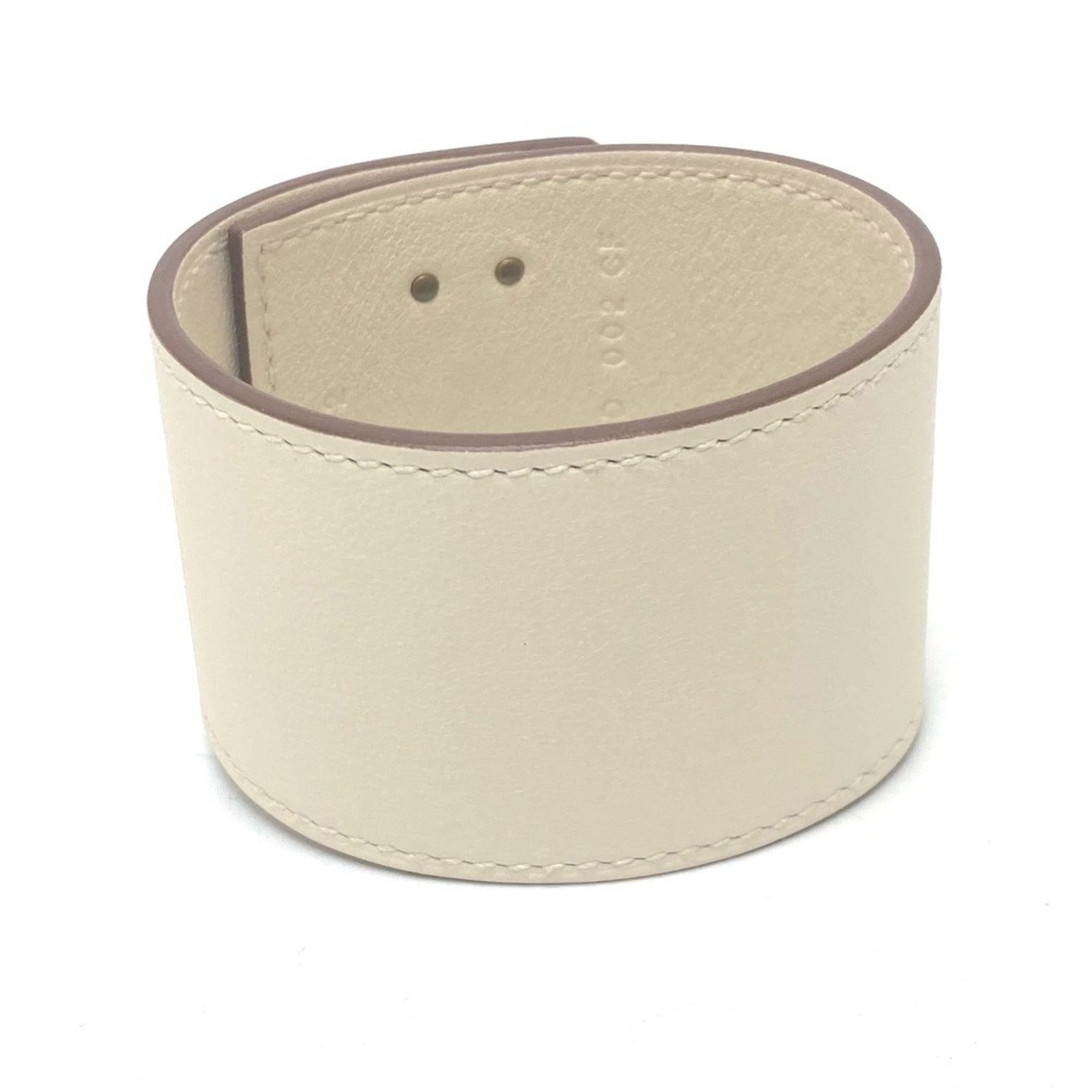 Kelly Twist Bracelet Swift Leather Gold Rose Gold White