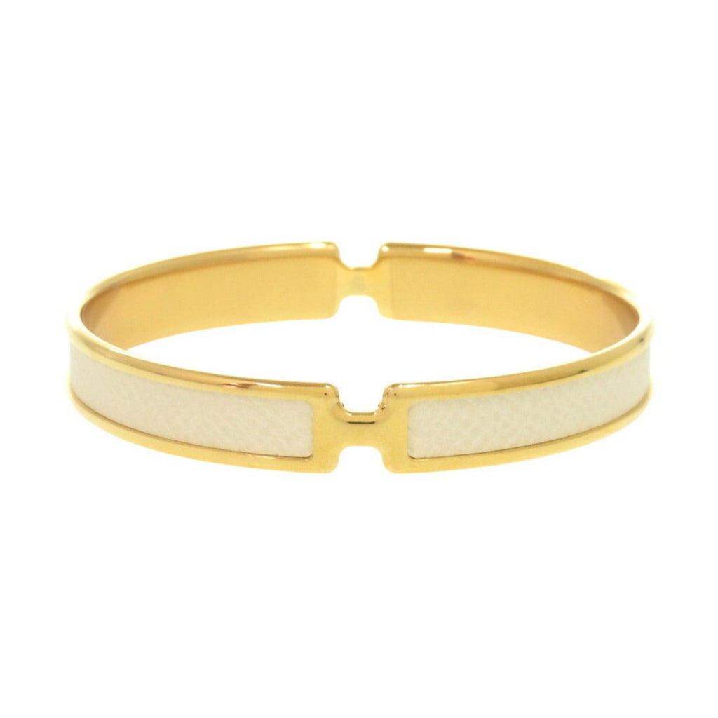 Olympe Bracelet Epsom Leather and Metal White