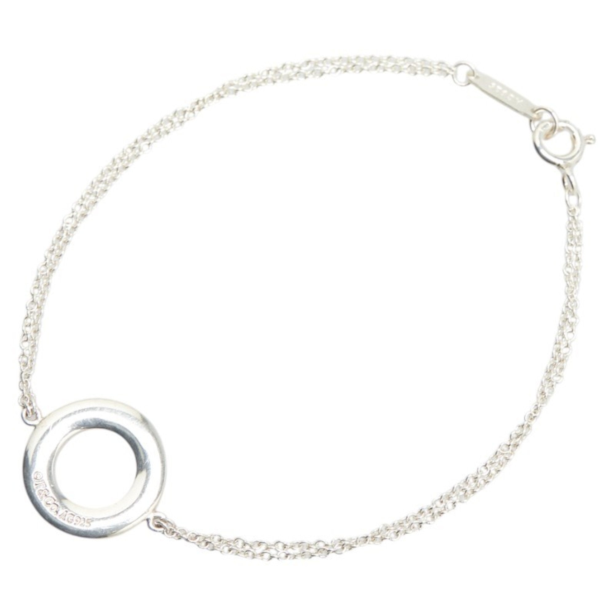 Circle Bracelet Double Chain Sterling Silver