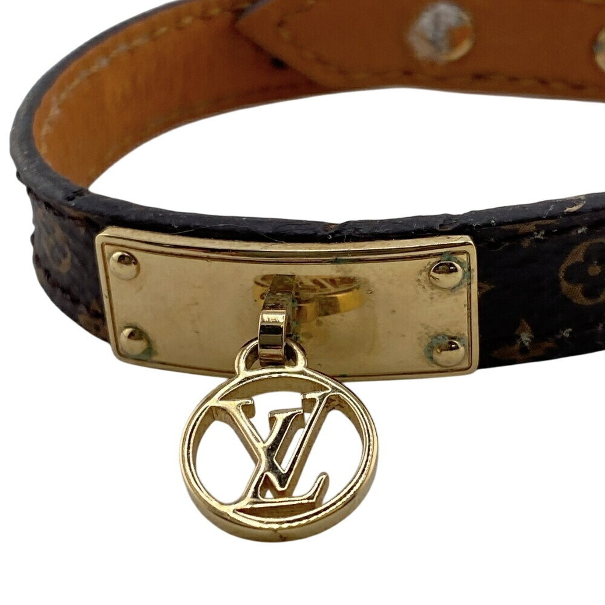 Bracelet Leather Monogram Brown