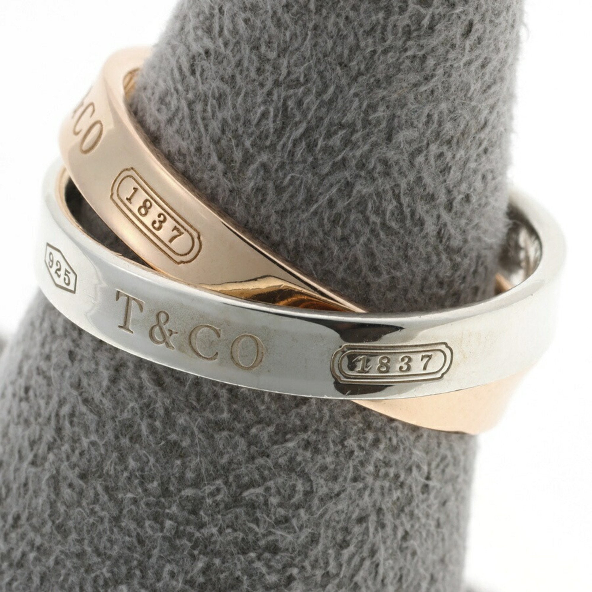 Band Ring 18K Rose Gold and Sterling Silver