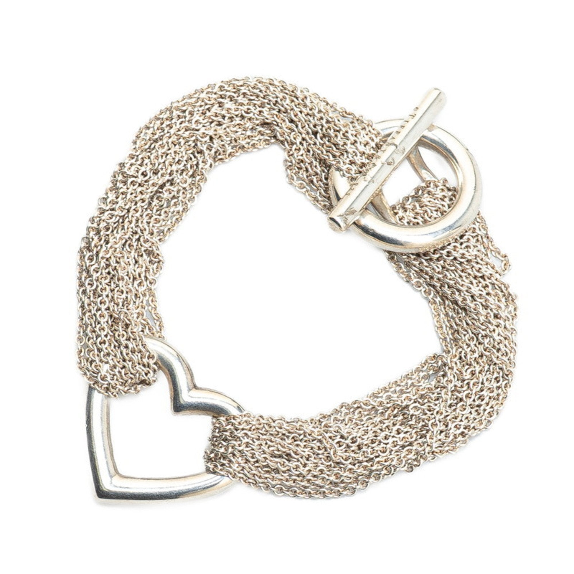 Heart Toggle Chain Bracelet Sterling Silver
