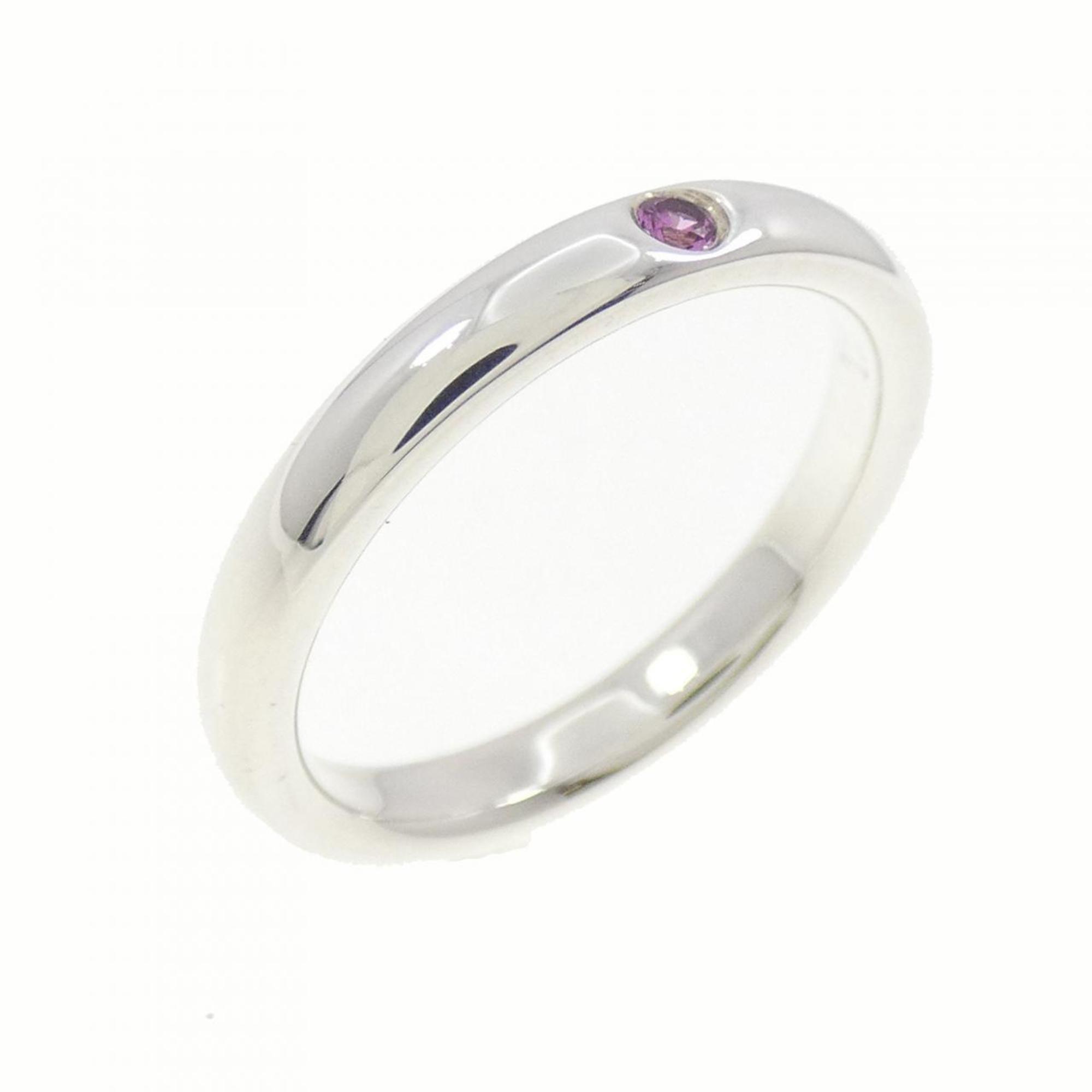 Band Ring Sterling Silver With Sapphire