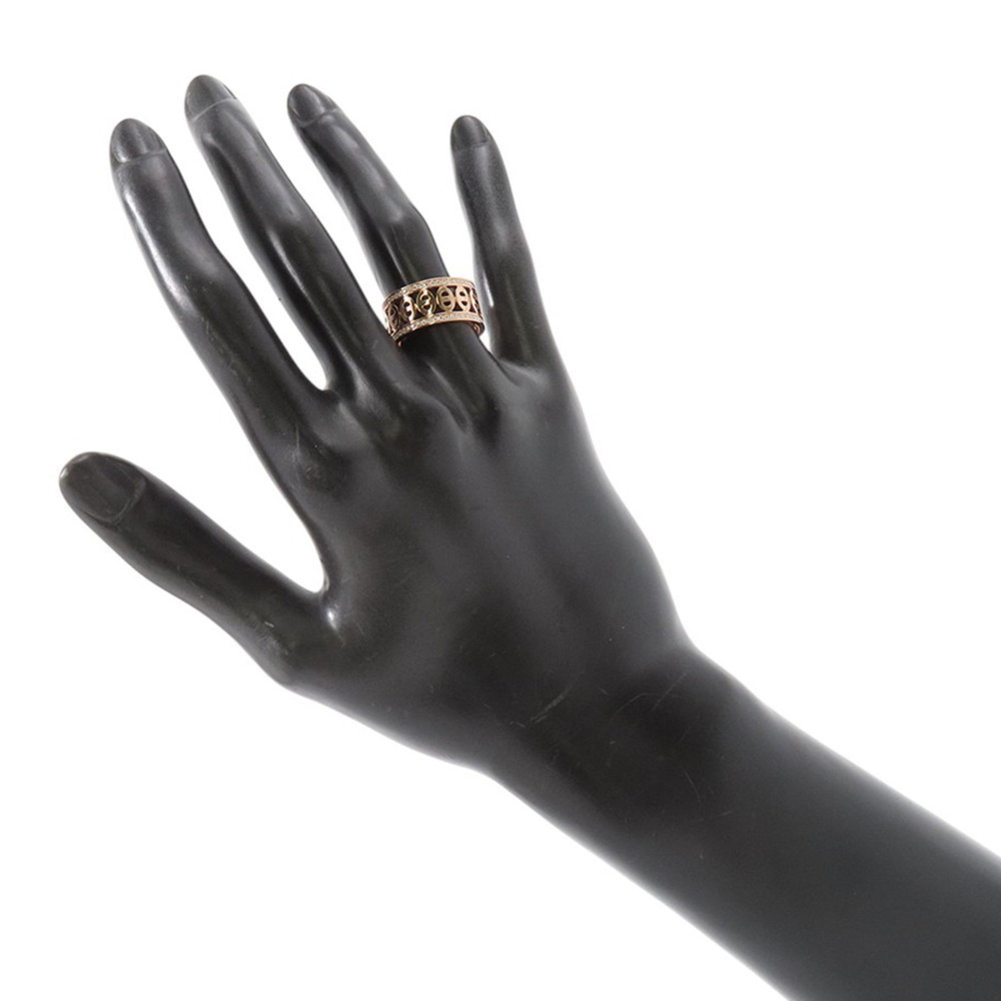 Chaine d'Ancre Divine Ring 18K Rose Gold Mini with Diamond