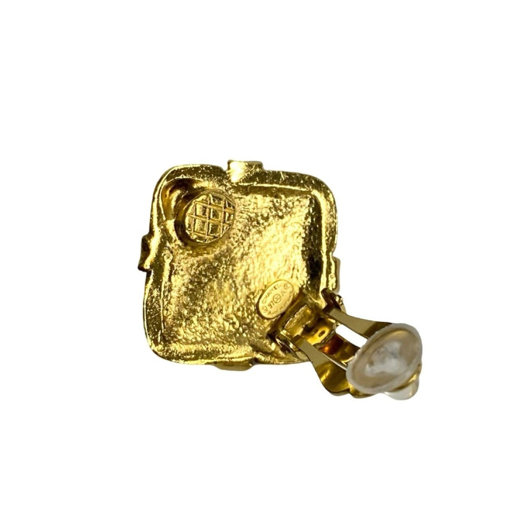 CC Logo Earrings Metal Gold-Tone Metal