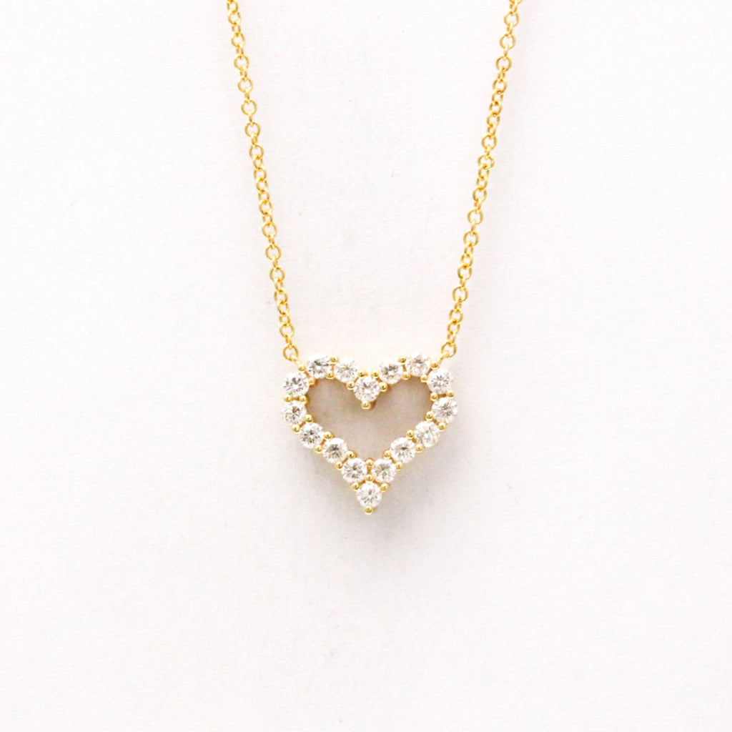 Pendant Necklace 18K Rose Gold with Diamond Mini