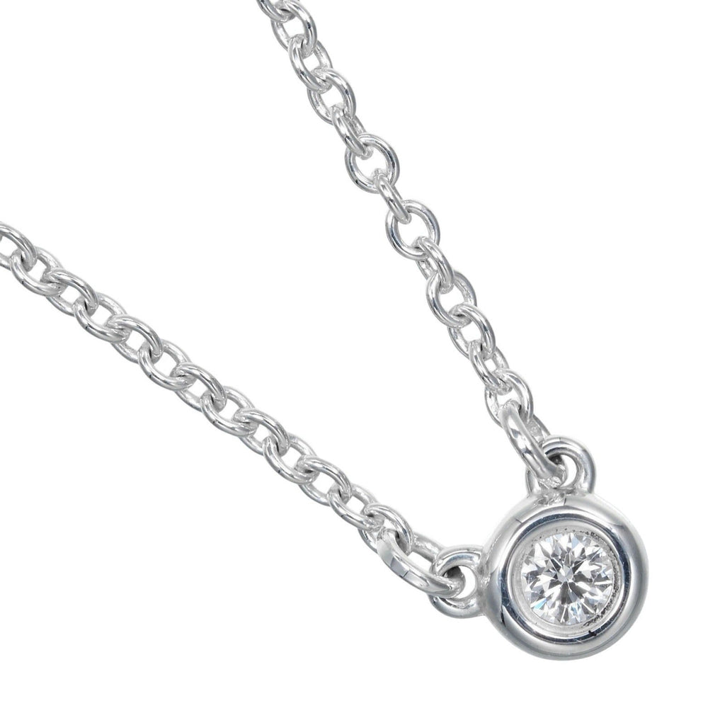Elsa Peretti Diamonds By The Yard Pendant Necklace Sterling Silver and Diamond