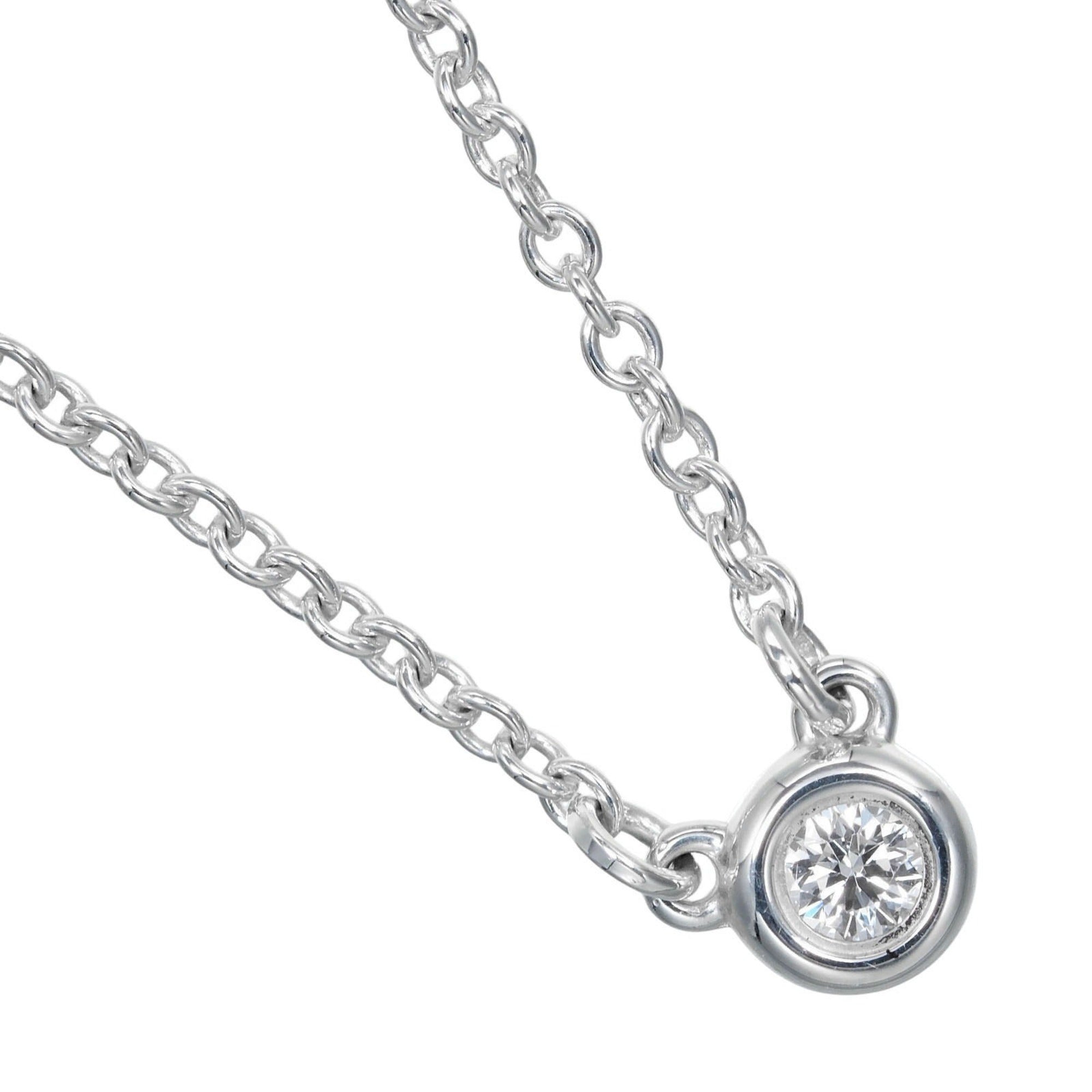 Elsa Peretti Diamonds By The Yard Pendant Necklace Sterling Silver and Diamond