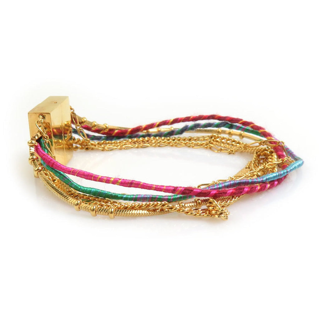 Bracelet Cotton and Metal