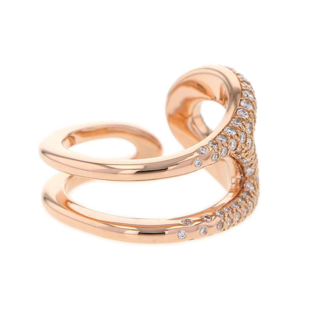 Chaine D'Ancre Punk Ring 18K Rose Gold with Diamond
