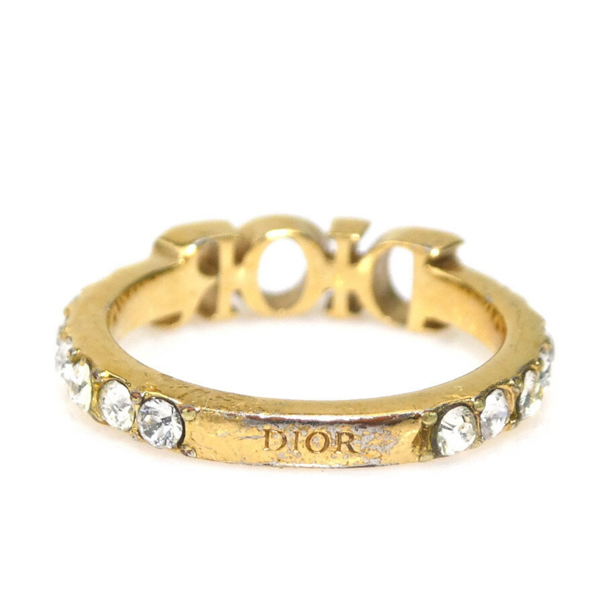 Ring Gold Metal and Rhinestone