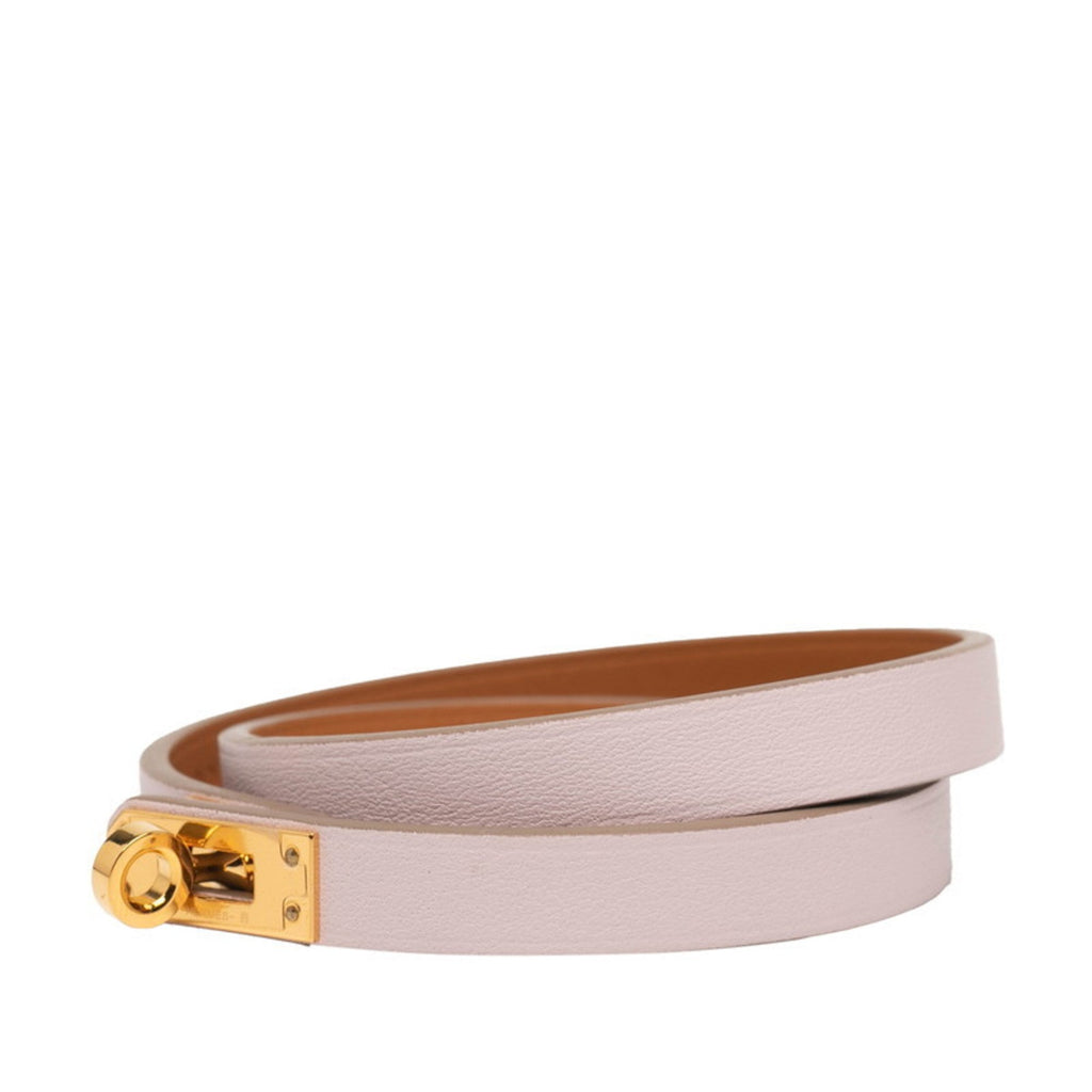 Mini Kelly Double Tour Bracelet Swift Leather Gold Hardware