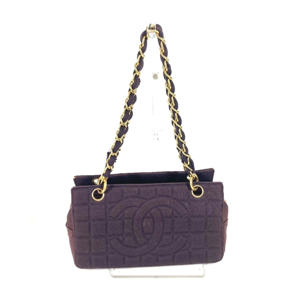 Chocolate Bar Chain Tote Quilted Jersey Large