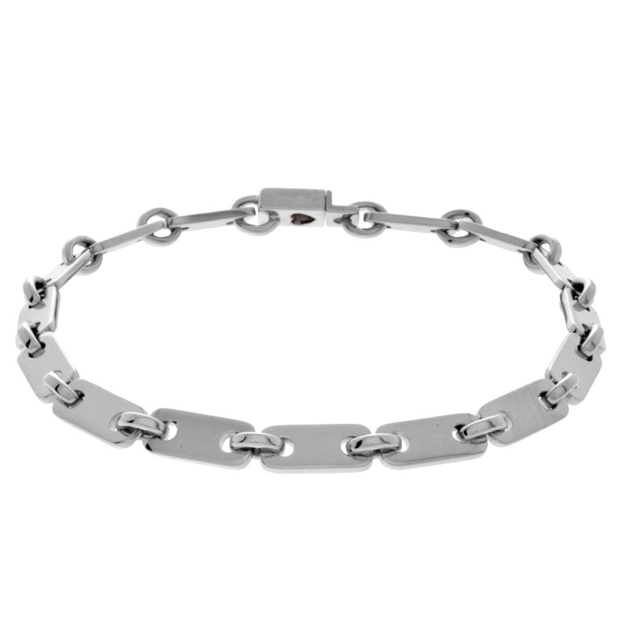 Figaro Bracelet 18K White Gold
