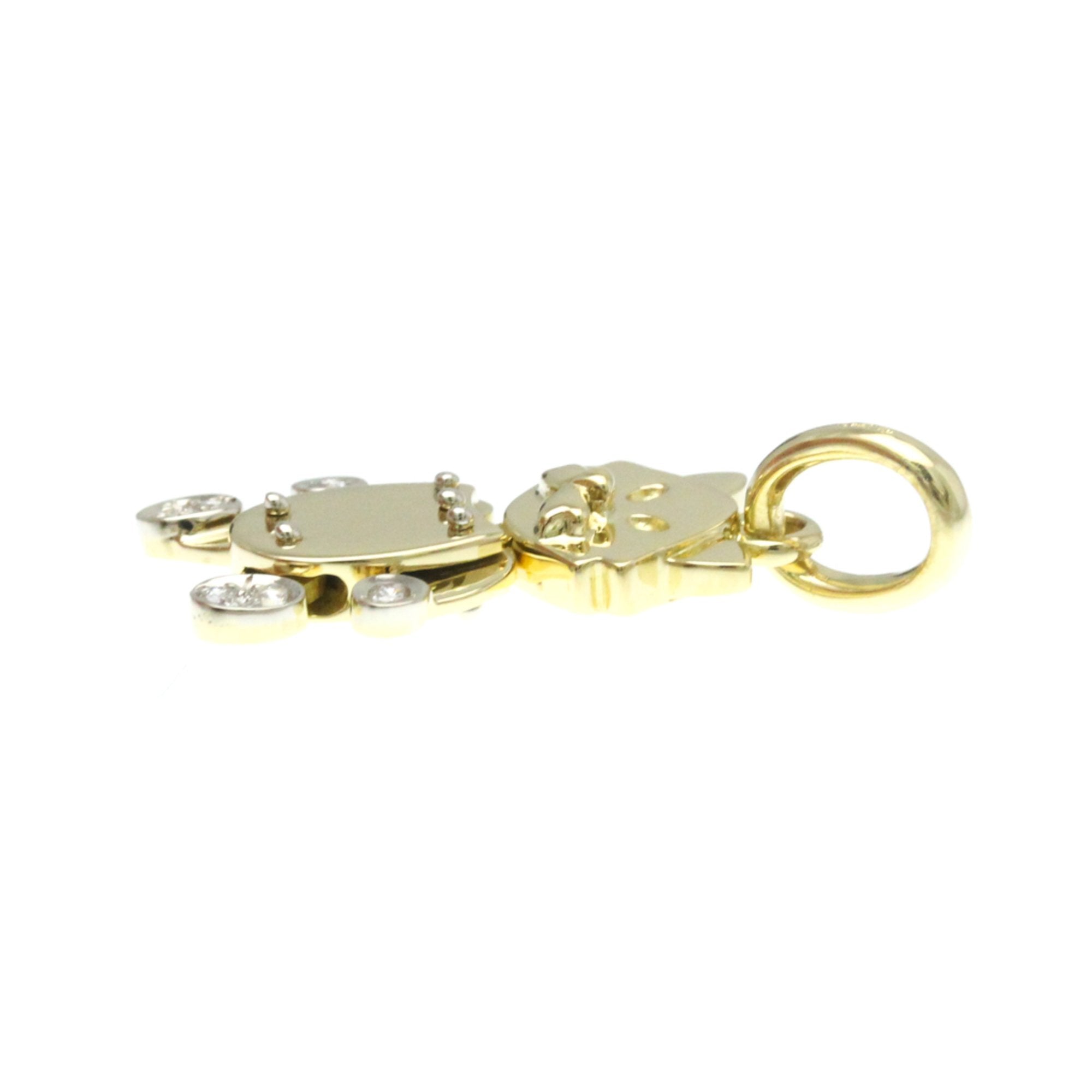 Necklace 18K Yellow Gold with Diamond Charm