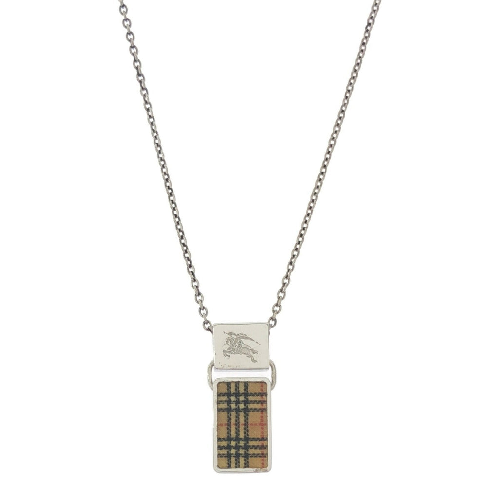 Nova Check Pendant Necklace Sterling Silver