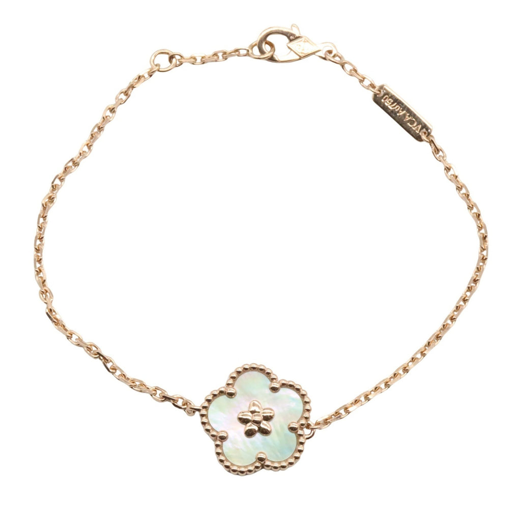 Charm Bracelet 18K Rose Gold and Mother of Pearl