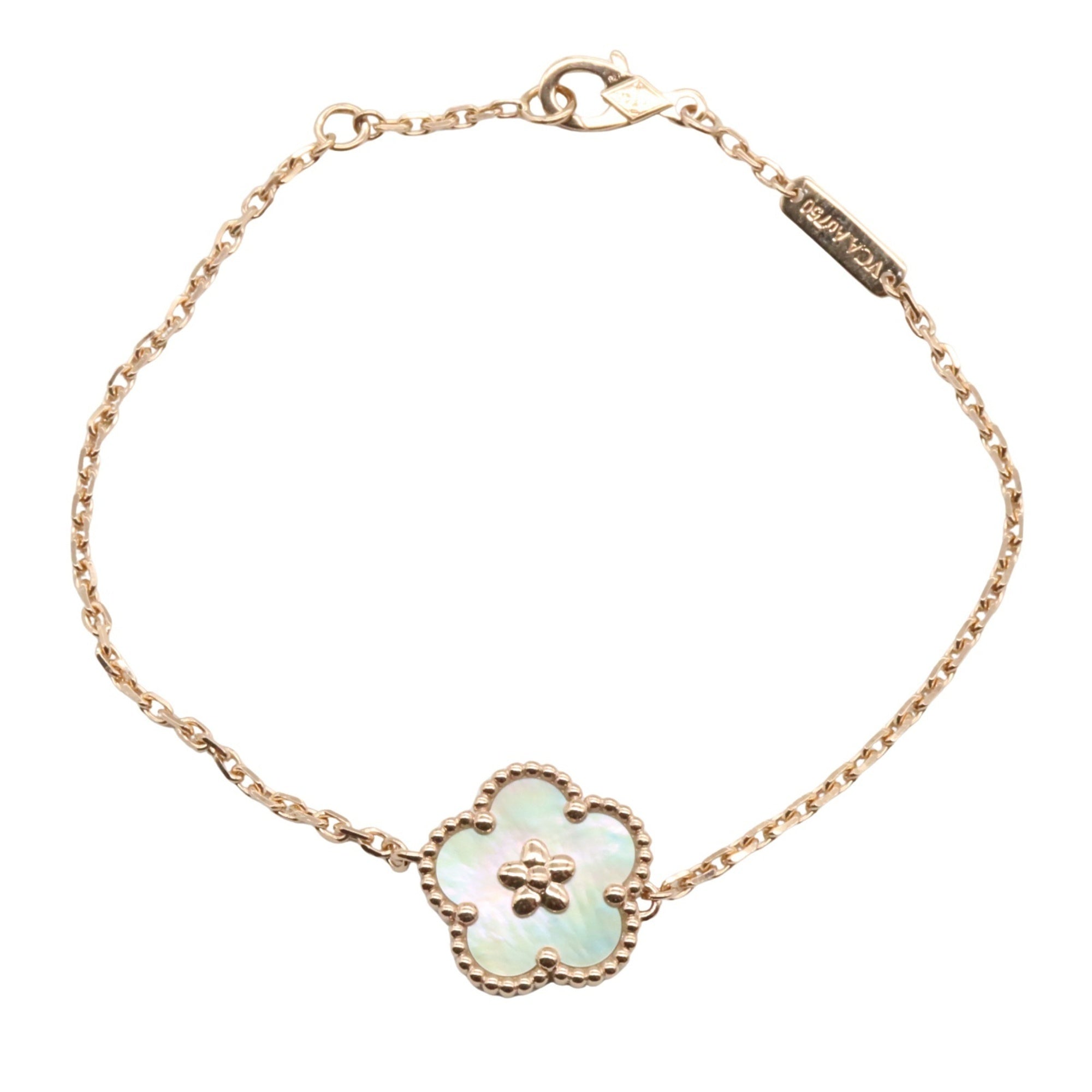 Charm Bracelet 18K Rose Gold and Mother of Pearl