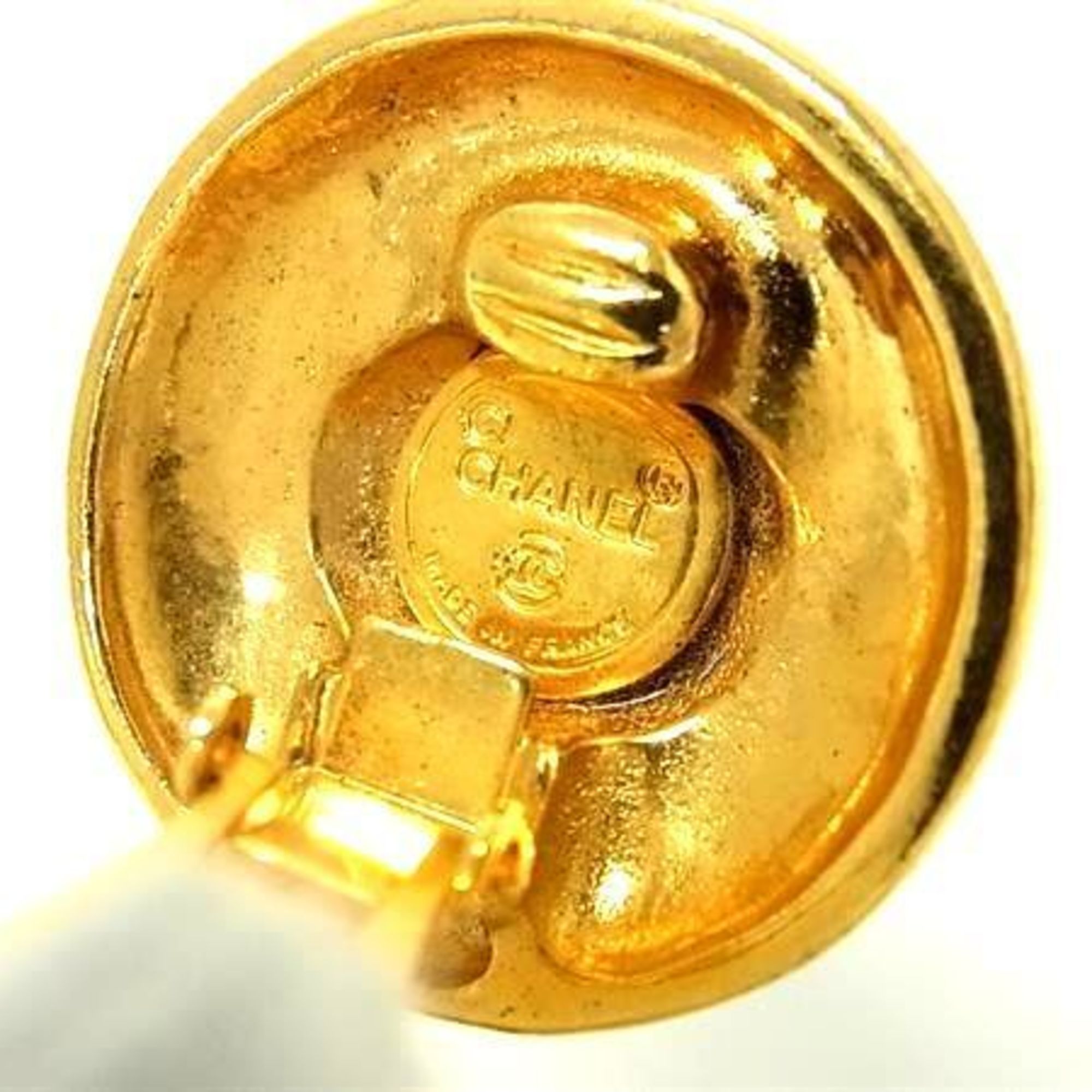 CC Logo Clip-On Earrings Gold-Tone Metal Gold-Tone Metal