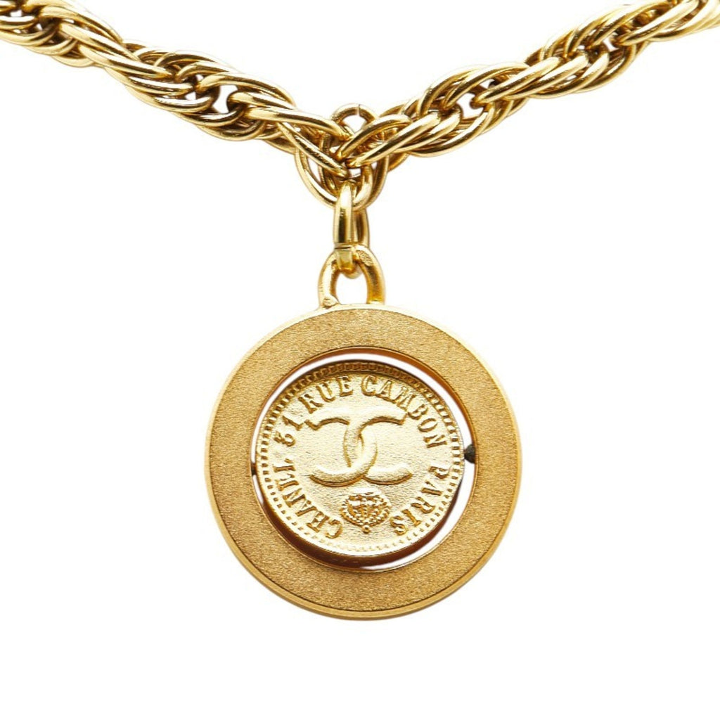 CC Logo Chain Pendant Necklace Metal