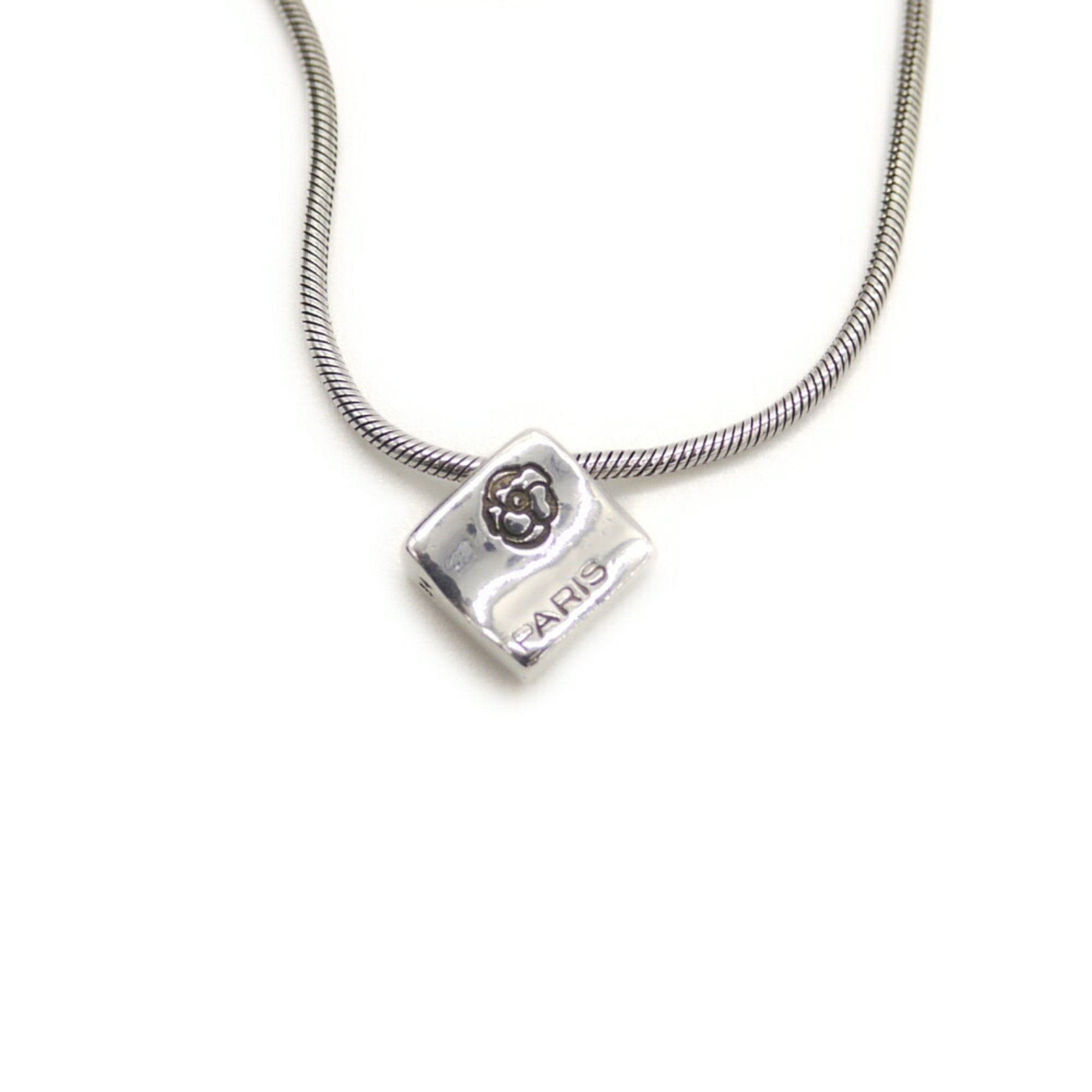 Camellia Pendant Necklace Sterling Silver
