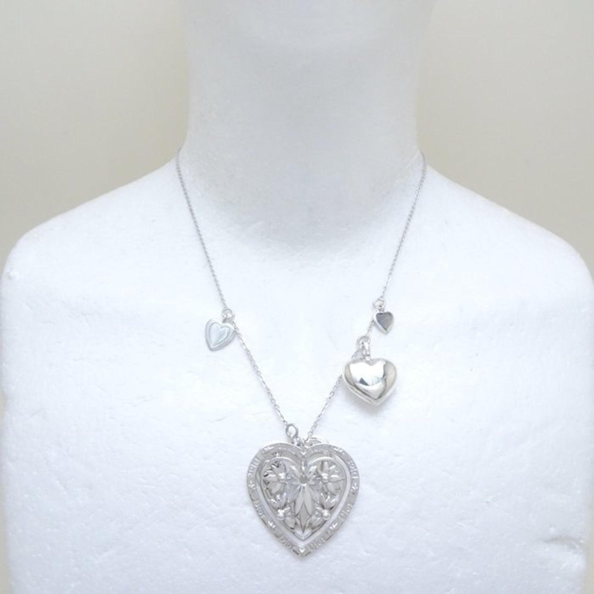 Pendant Necklace Sterling Silver Heart Motif