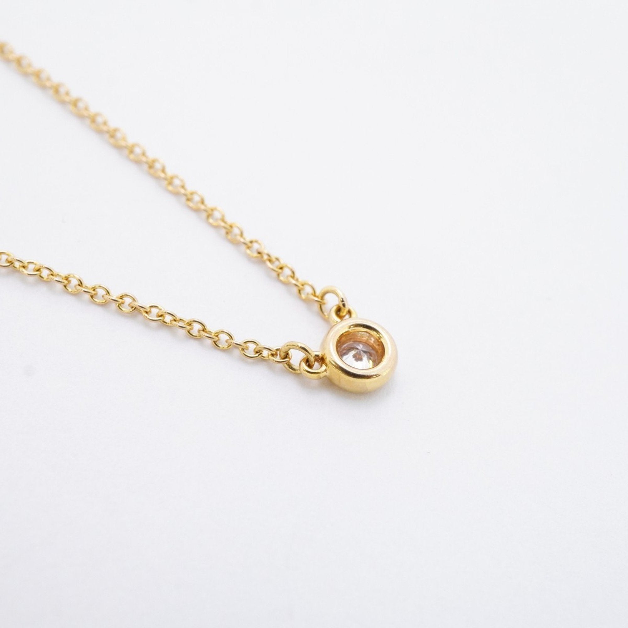 Elsa Peretti Diamonds By The Yard Pendant Necklace 18K Rose Gold and Diamond