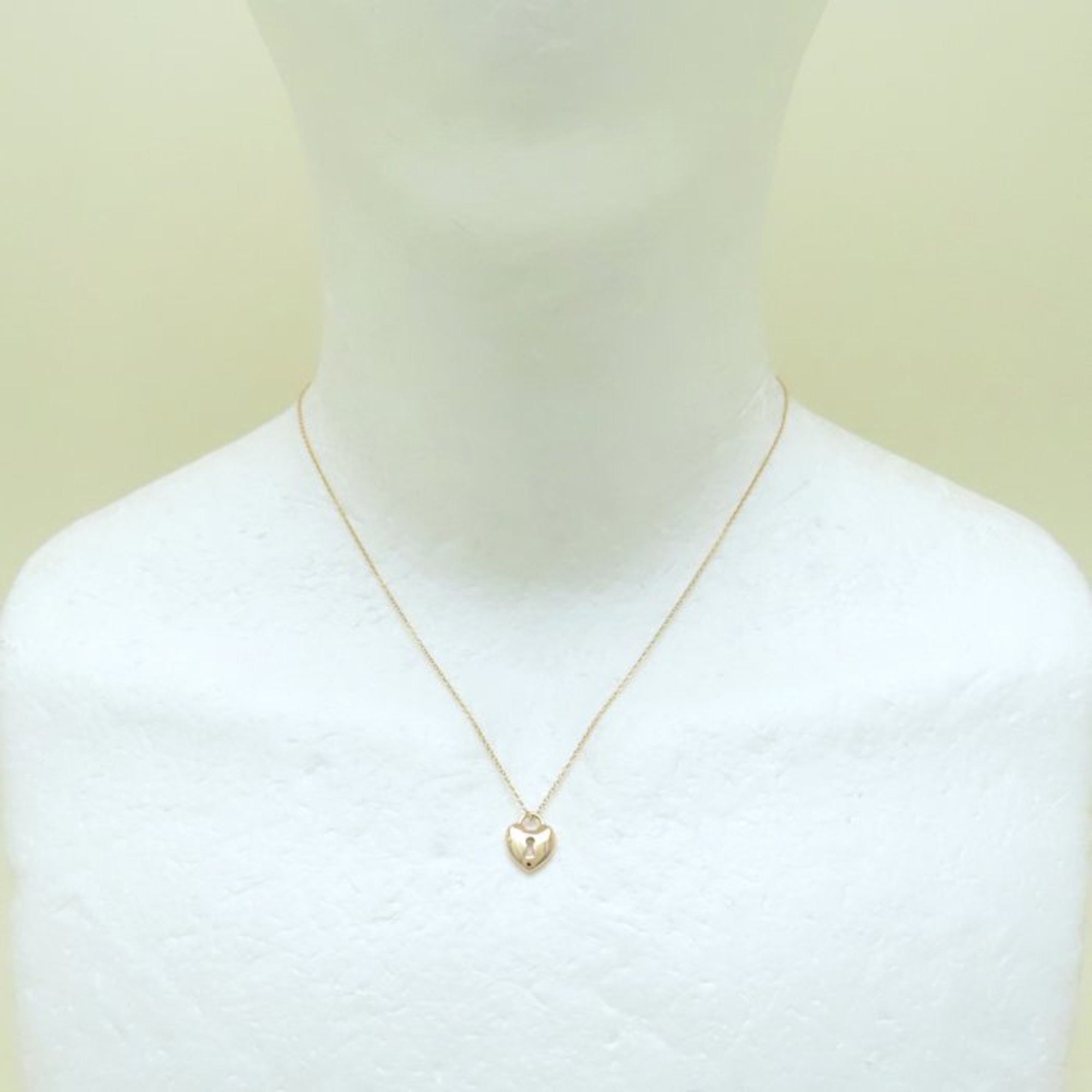 Heart Lock Pendant Necklace 18K Rose Gold