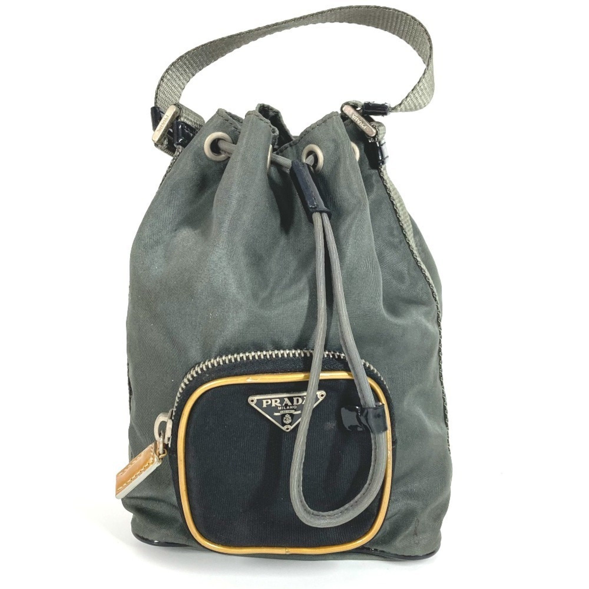 Drawstring Bucket Bag Tessuto Small