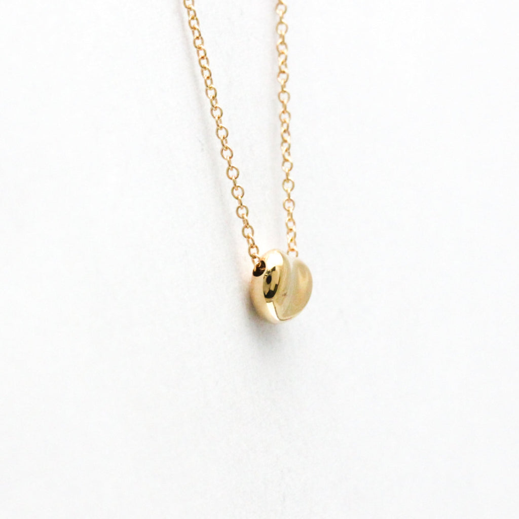 Bean Pendant Necklace 18K Rose Gold 4.8mm