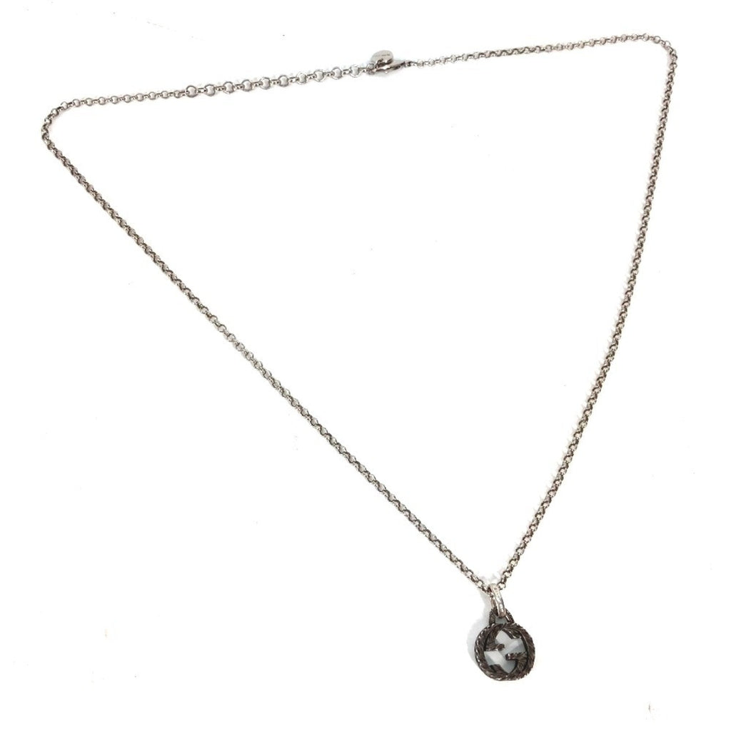 Interlocking G Pendant Necklace Sterling Silver