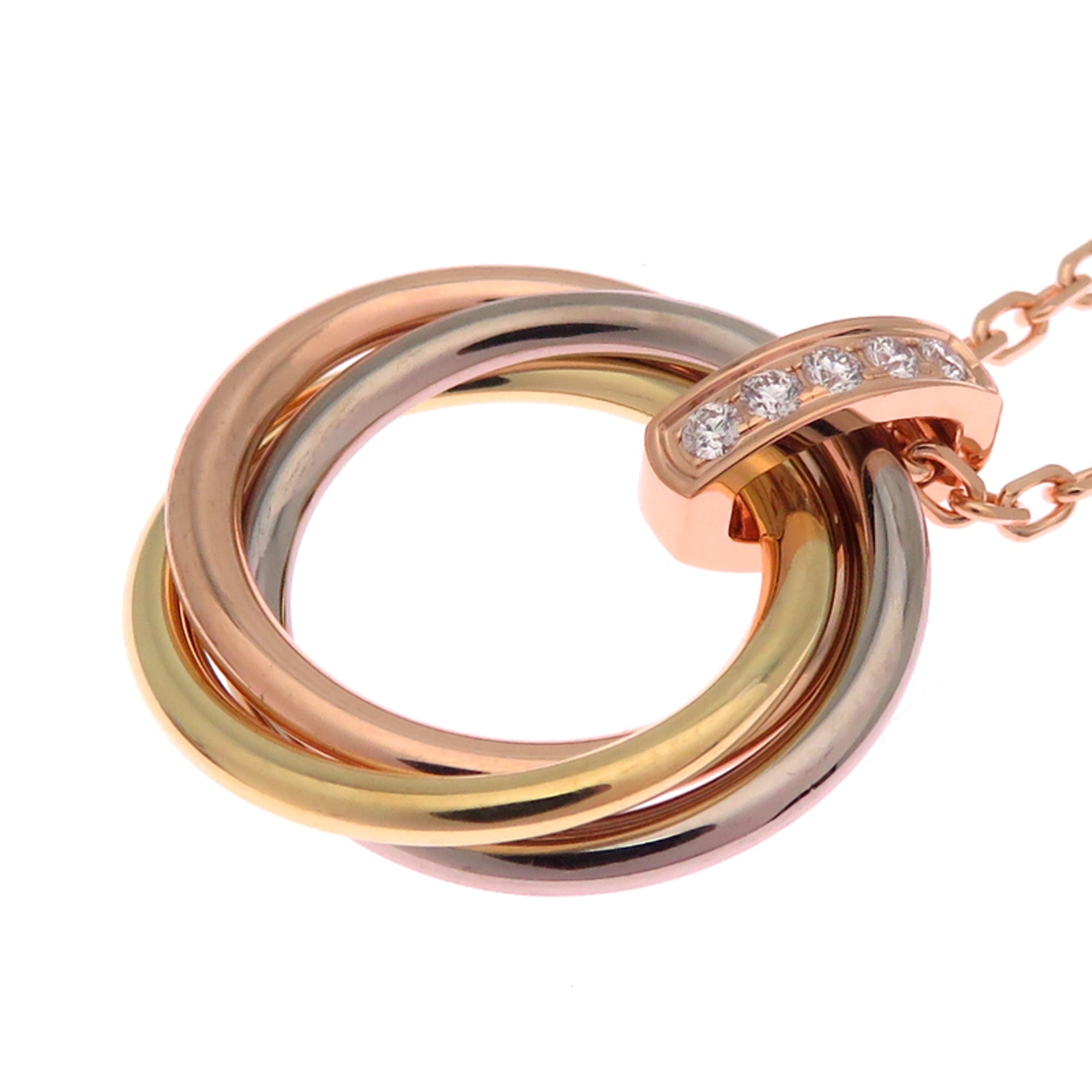 Trinity Pendant Necklace 18K Tricolor Gold