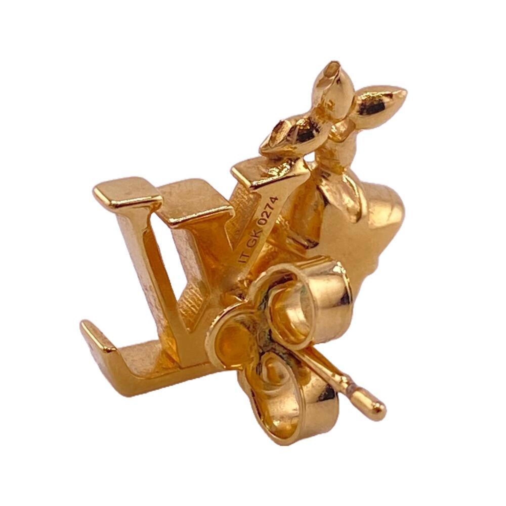 Earrings Gold and Rhinestone