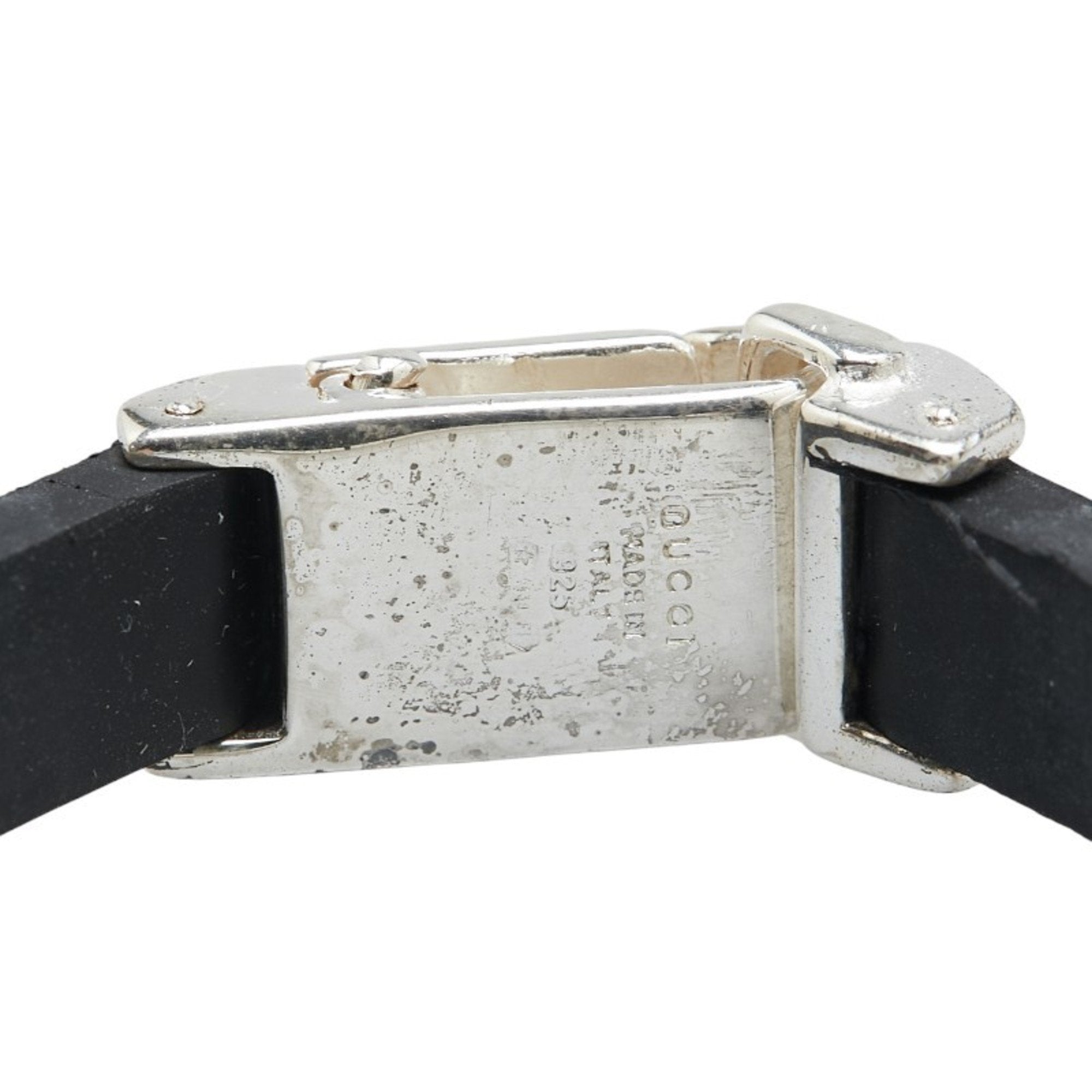 ID Bracelet Rubber and Sterling Silver