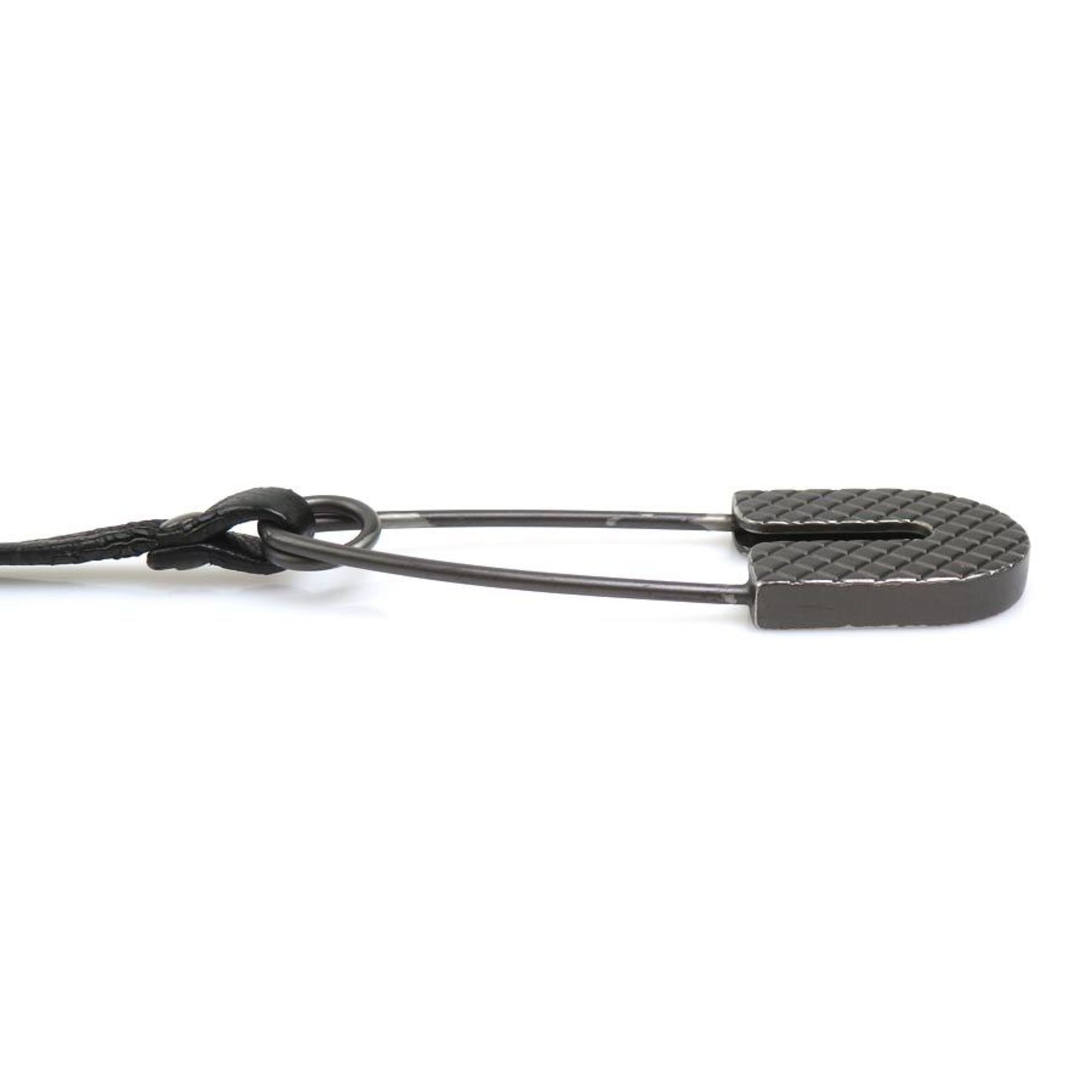 Charm Key Ring Leather and Metal Black Handbag Charm