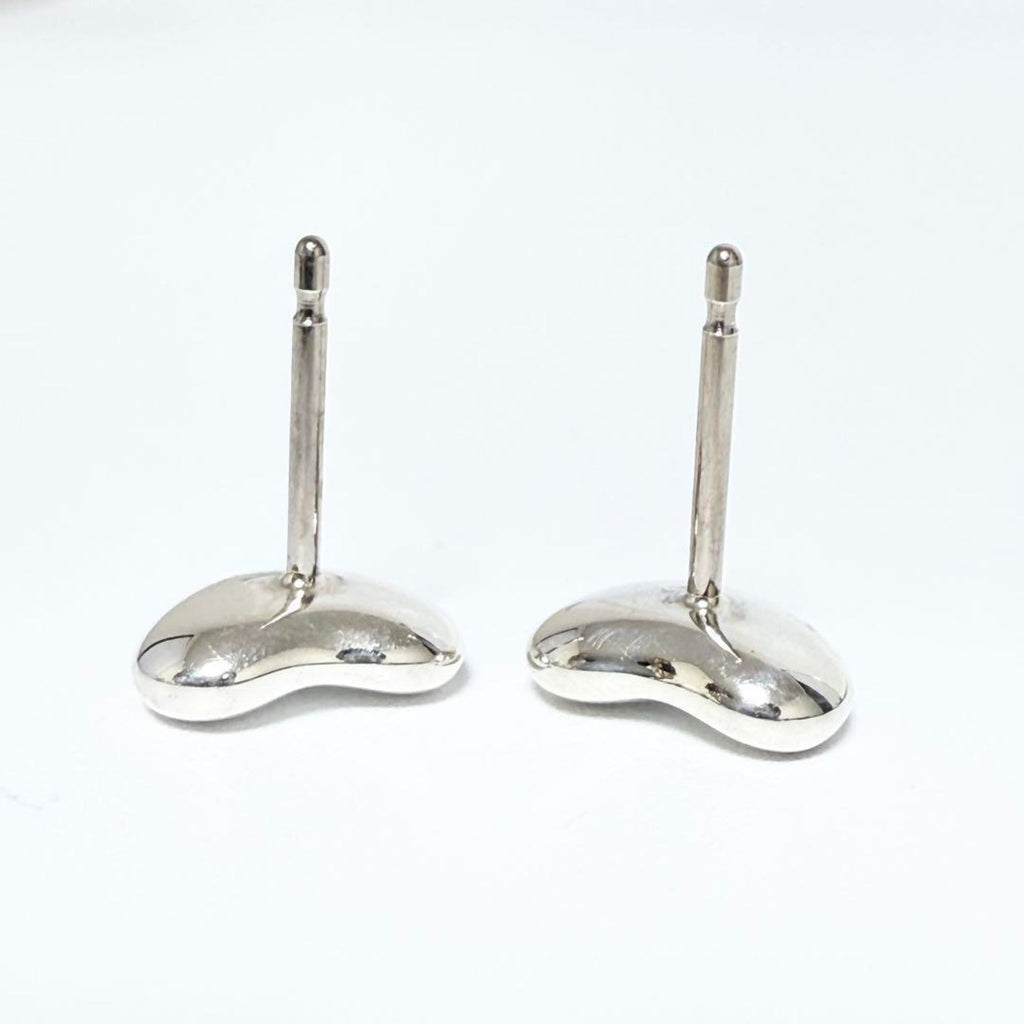 Bean Earrings Sterling Silver 9mm Sterling Silver