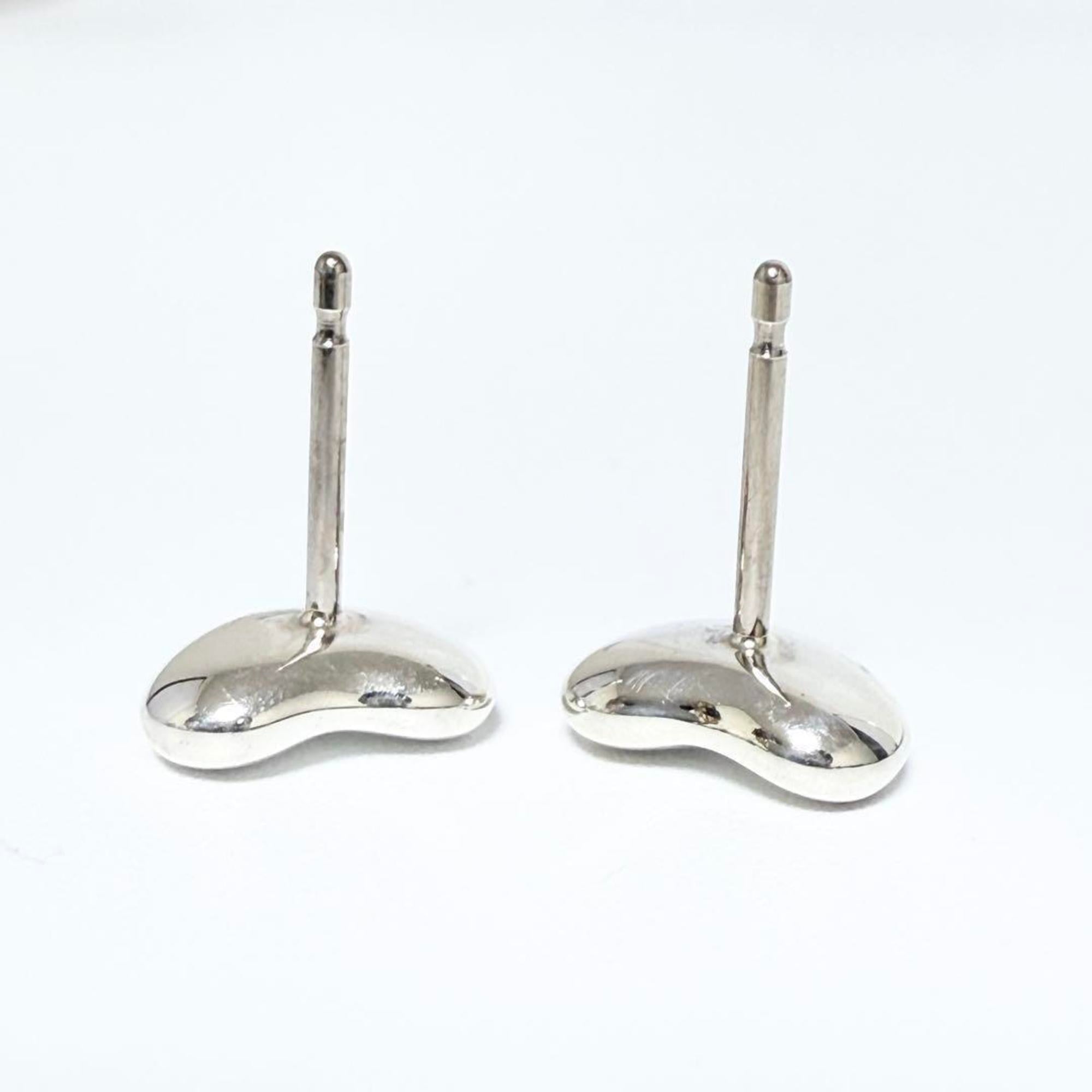 Bean Earrings Sterling Silver 9mm Sterling Silver