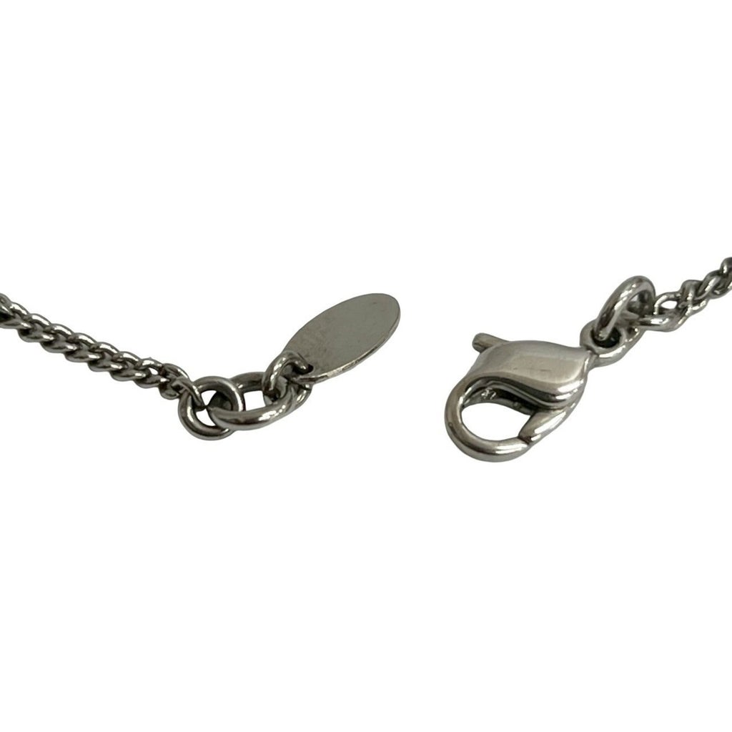 CC Logo Pendant Necklace Silver-Tone Metal