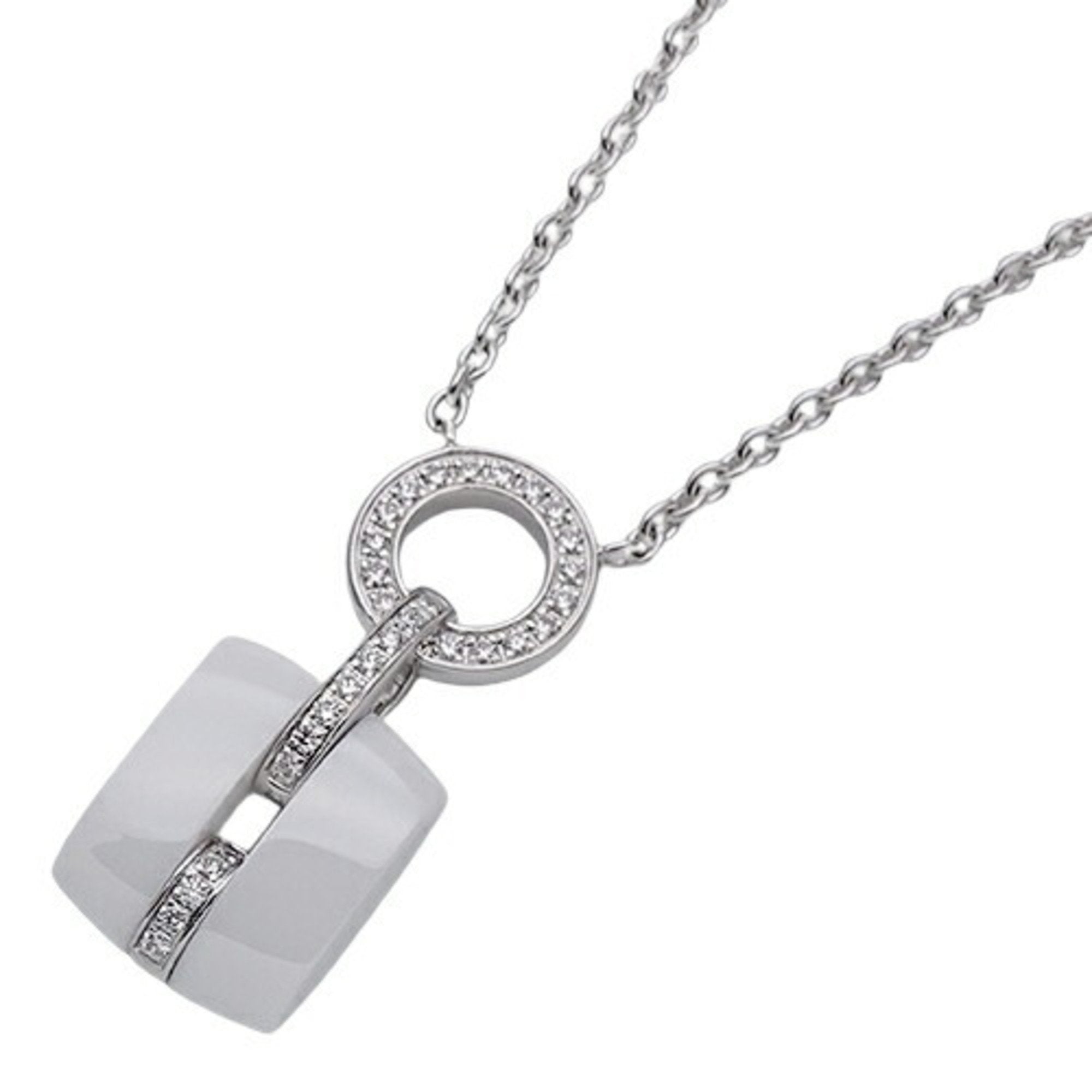 Pendant Necklace 18K White Gold with Diamond