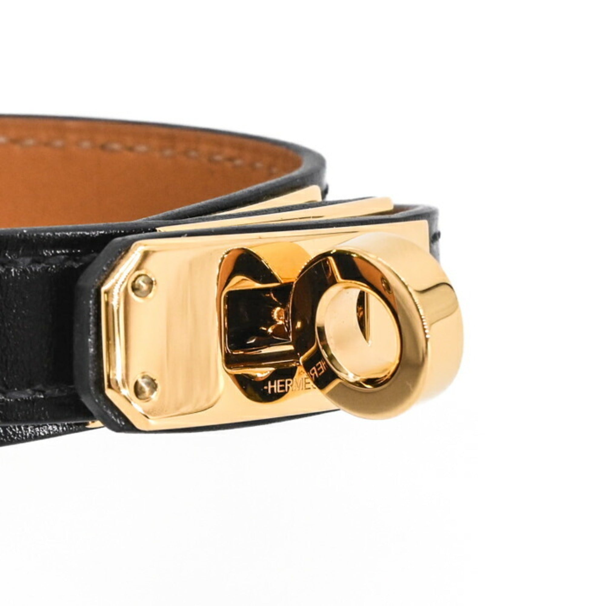 Kelly Bracelet Leather Black and Gold