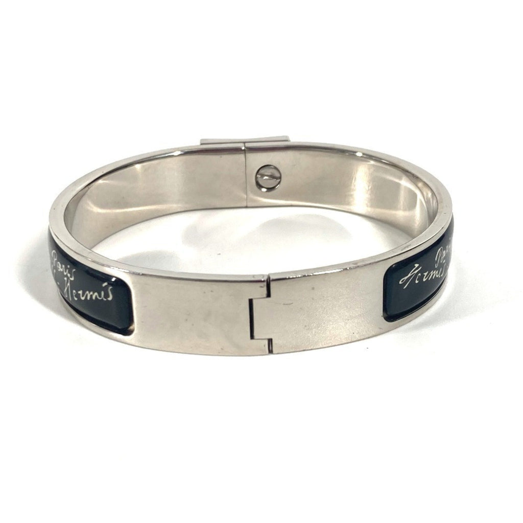 Bangle Metal Black and Silver Bracelet