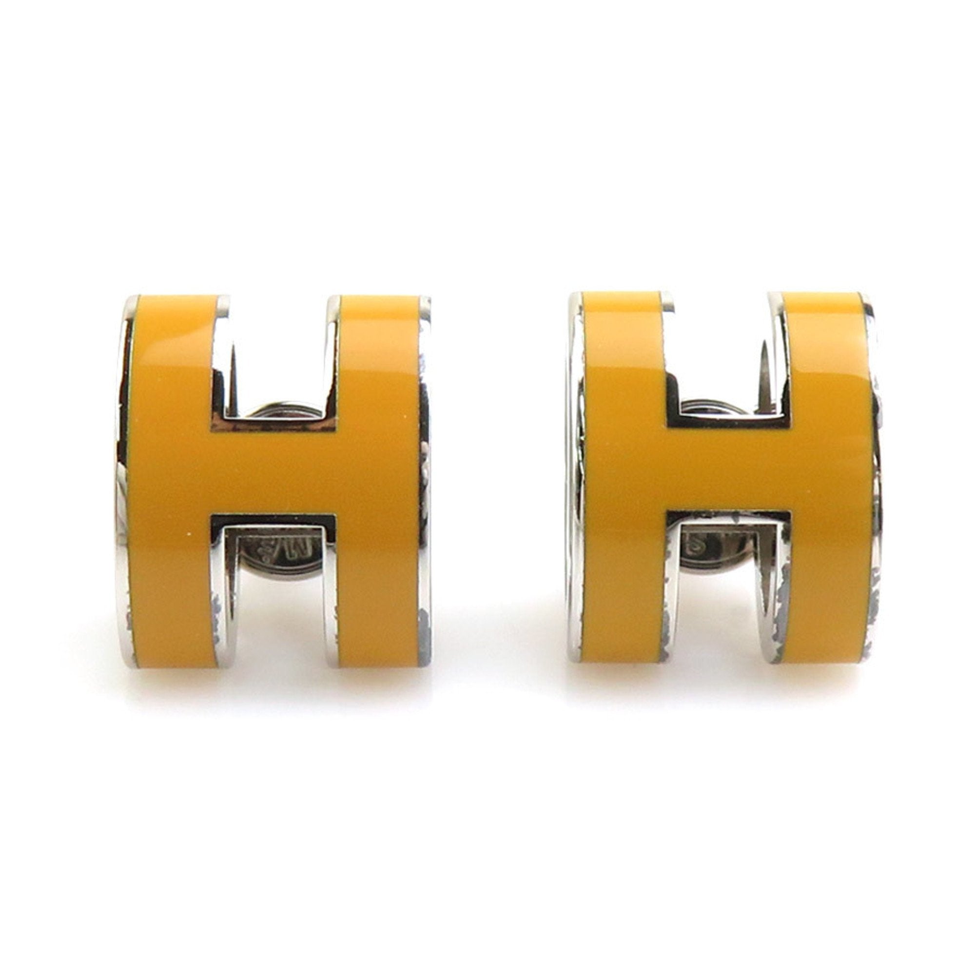 Pop H Earrings Enamel Silver-Tone Metal